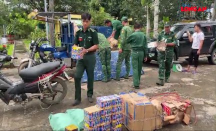 Bộ đội Biên phòng tỉnh Long An bắt 2 vụ vận chuyển pháo lậu qua biên giới