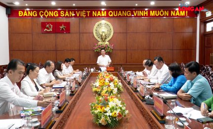 Thường trực Tỉnh ủy giao ban với các cơ quan khối Đảng, MTTQ và các tổ chức chính trị - xã hội quí III/2023