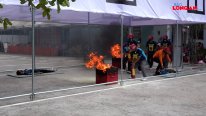 Hoàn thành Hội thi cấp huyện nghiệp vụ chữa cháy cho các tổ liên gia
