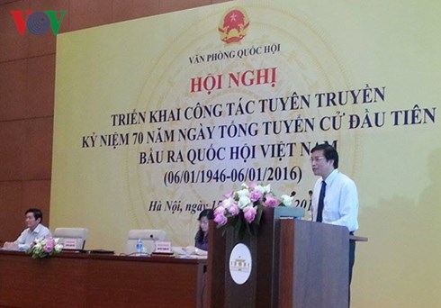 Triển khai tuyên truyền kỷ niệm 70 năm ngày tổng tuyển cử đầu tiên