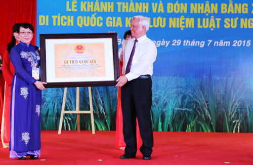 Di tích Quốc gia Khu lưu niệm Luật sư Nguyễn Hữu Thọ: Nơi giáo dục truyền thống cách mạng