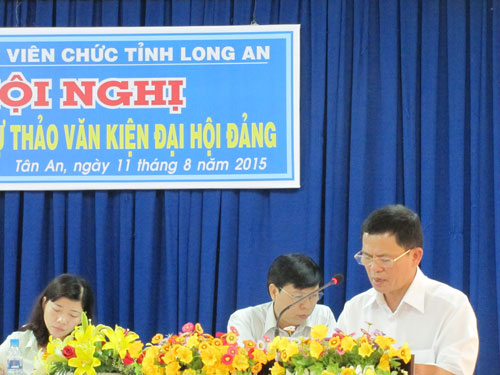 Long An: Công đoàn viên chức tỉnh góp ý dự thảo văn kiện đại hội Đảng
