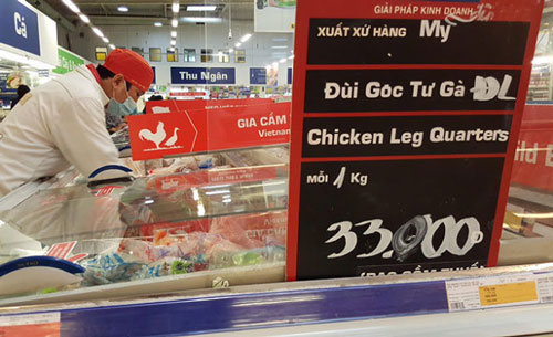 Phát hiện 17 mẫu thịt đùi gà Mỹ có kháng sinh