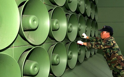 Hàn Quốc tiếp tục bắc loa tuyên truyền hướng về phía Triều Tiên