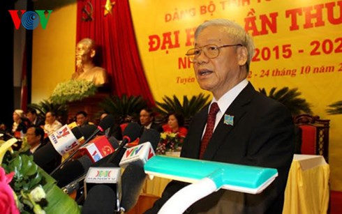 Tổng Bí thư: Xây dựng Đảng bộ trong sạch là nhiệm vụ then chốt