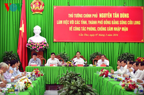 Thủ tướng: Cấp ngay 137 tỷ cho 9 tỉnh bị thiệt hại do xâm nhập mặn