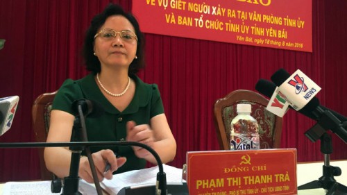 Khởi tố vụ án "giết người" tại trụ sở Tỉnh ủy Yên Bái