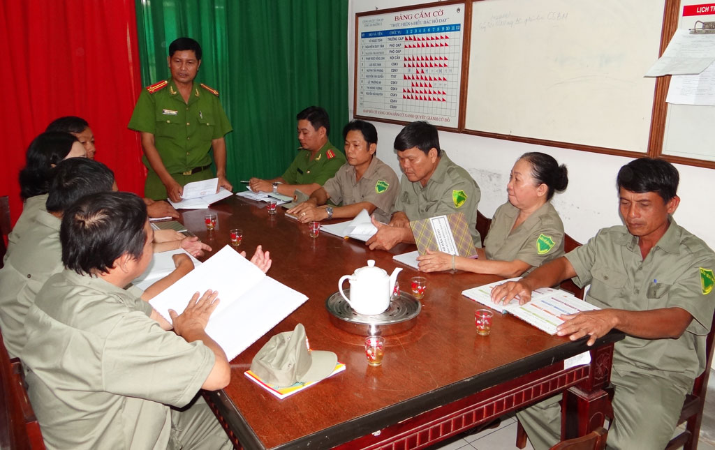 Lực lượng Bảo vệ dân phố phường 3, TP.Tân An bám sát nhiệm vụ chính trị của phường