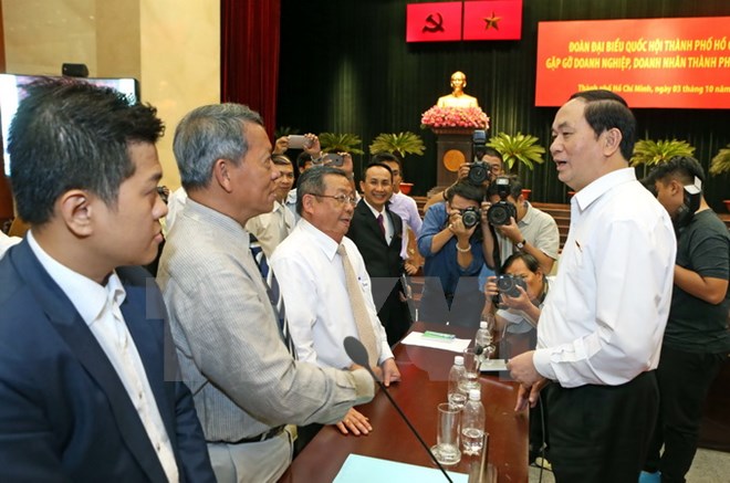 Chủ tịch nước gặp gỡ doanh nghiệp, doanh nhân TP. Hồ Chí Minh