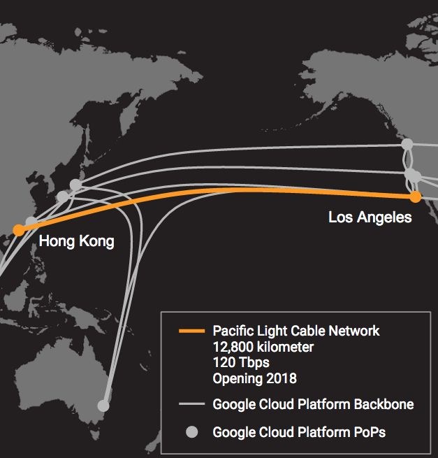 Google, Facebook làm tuyến cáp quang kỷ lục nối với châu Á