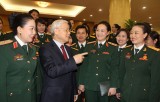 Tổng Bí thư Nguyễn Phú Trọng gặp mặt đại biểu phụ nữ Quân đội
