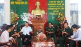 Phó Ban chỉ đạo Tây Nam bộ đến thăm Bộ Chỉ huy Bộ đội Biên phòng và Bộ Chỉ huy Quân sự tỉnh Long An
