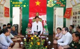 Chủ tịch UBND tỉnh – Trần Văn Cần chúc tết Bộ đội Biên phòng và các đơn vị đóng trên địa bàn huyện Vĩnh Hưng