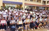 100 học sinh Trường THCS Nhựt Tảo tham dự cuộc thi Rung chuông vàng