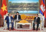 Thủ tướng hội kiến Chủ tịch Thượng viện và Chủ tịch Quốc hội Campuchia