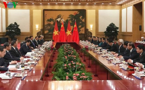 Chủ tịch nước Trần Đại Quang hội đàm với Chủ tịch nước Trung Quốc