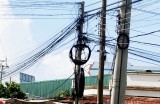Nguy cơ từ dây điện, cáp viễn thông chằng chịt