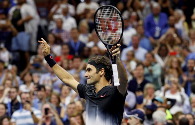 Federer “tốc hành” vào tứ kết US Open 2017