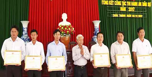 Châu Thành tổng kết công tác Thi hành án dân sự năm 2017