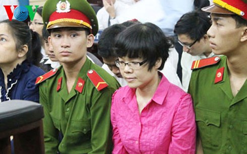 Huỳnh Thị Huyền Như tại phiên tòa xét xử giai đoạn 1.