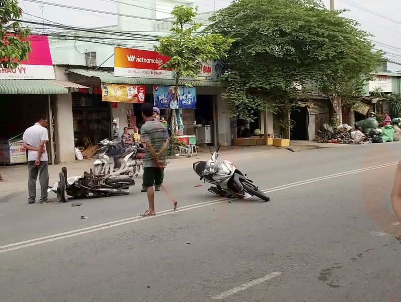 Hiện trường vụ TNGT.