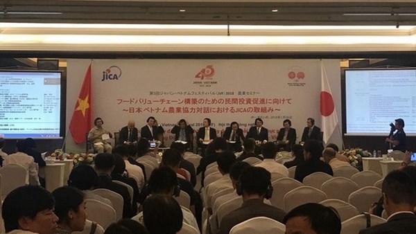JICA holds a seminar to promote agricultural partnerships between Vietnam and Japan, with a focus on private sector investment to create food value chains (Photo: VNA)