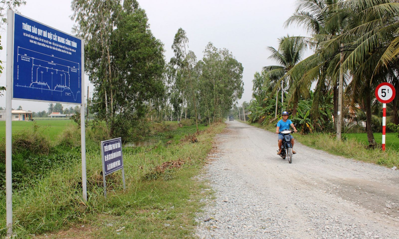 Dự án đường Vành đai TP.Tân An đi qua xã Lợi Bình Nhơn