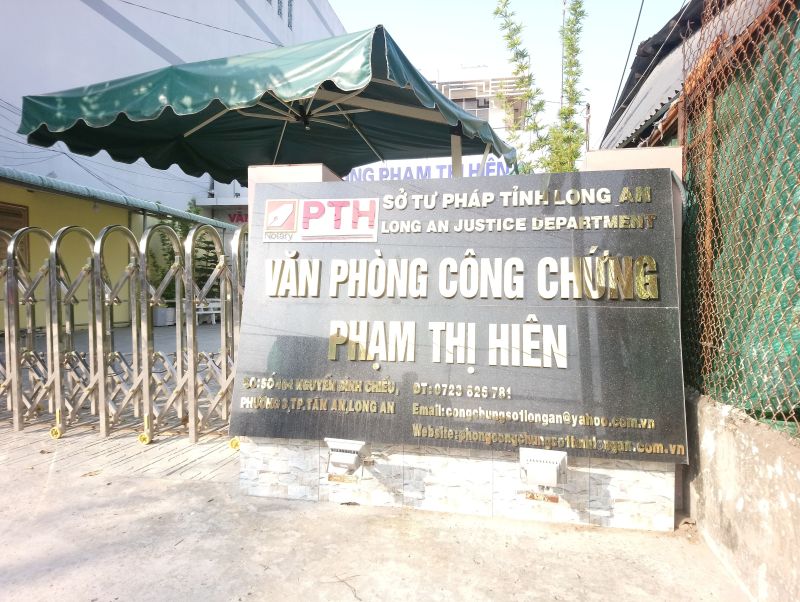 Ảnh minh họa : Phòng công chứng Phạm Thị Hiên –Sở Tư pháp Long An.