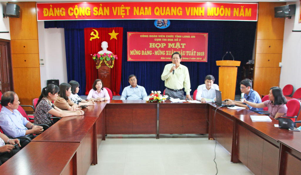 Cụm thi đua số 2, Công đoàn Viên chức tỉnh họp mặt mừng Đảng, mừng Xuân Mậu Tuất 2018