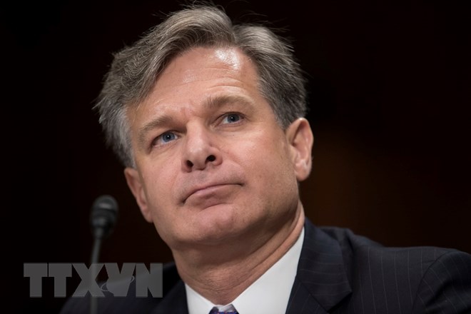 Giám đốc FBI Christopher Wray. (Nguồn: EPA/TTXVN)