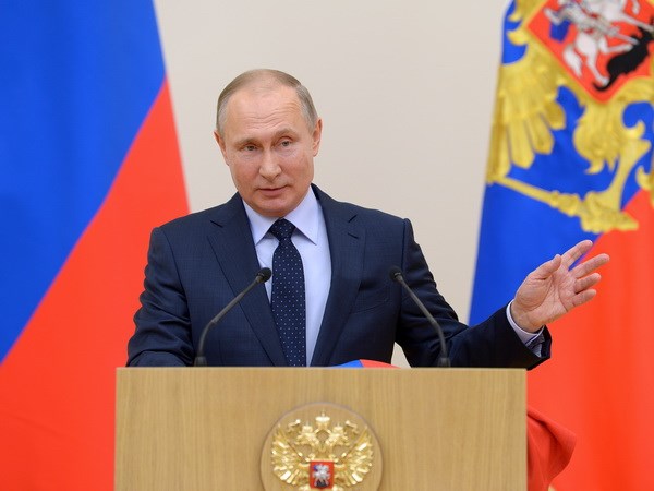 Tổng thống Nga Vladimir Putin phát biểu tại Moskva ngày 31/01. (Nguồn: AFP/TTXVN)