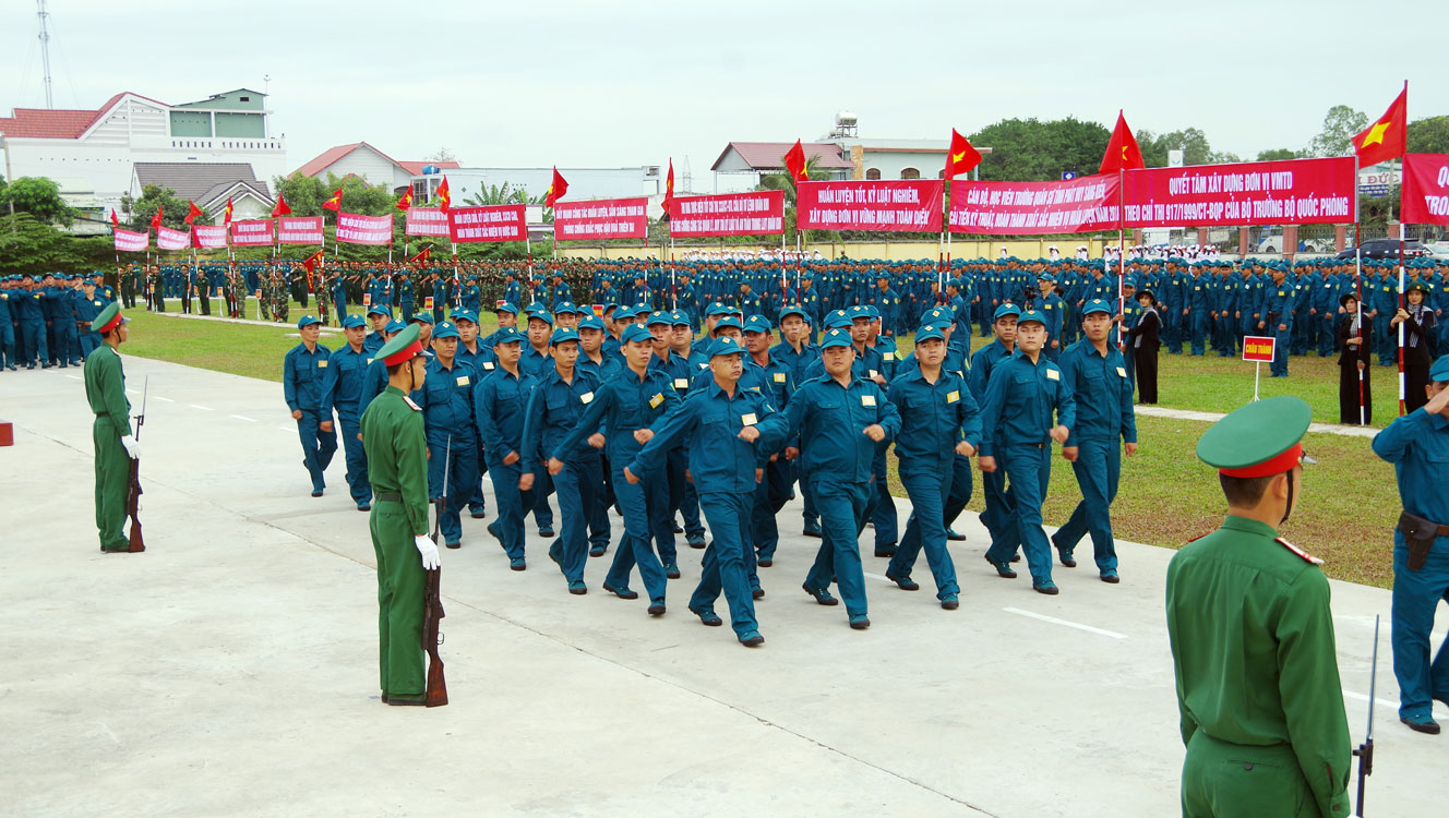 Lễ ra quân huấn luyện lực lượng vũ trang Long An năm 2018