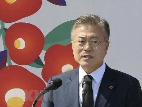 Tổng thống Hàn Quốc Moon Jae-in. (Ảnh: Kyodo/TTXVN)