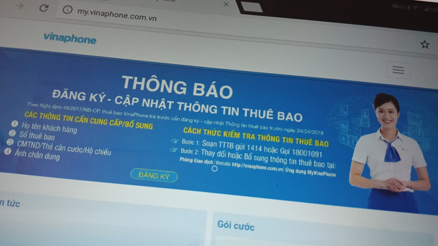 Ngồi ở nhà cũng có thể thêm ảnh, thông tin thuê bao di động