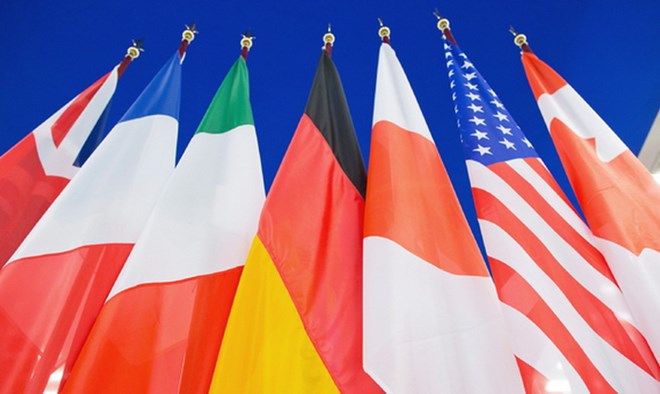 Quốc kỳ của các nước thuộc nhóm G7. (Nguồn: bundesregierung.de)