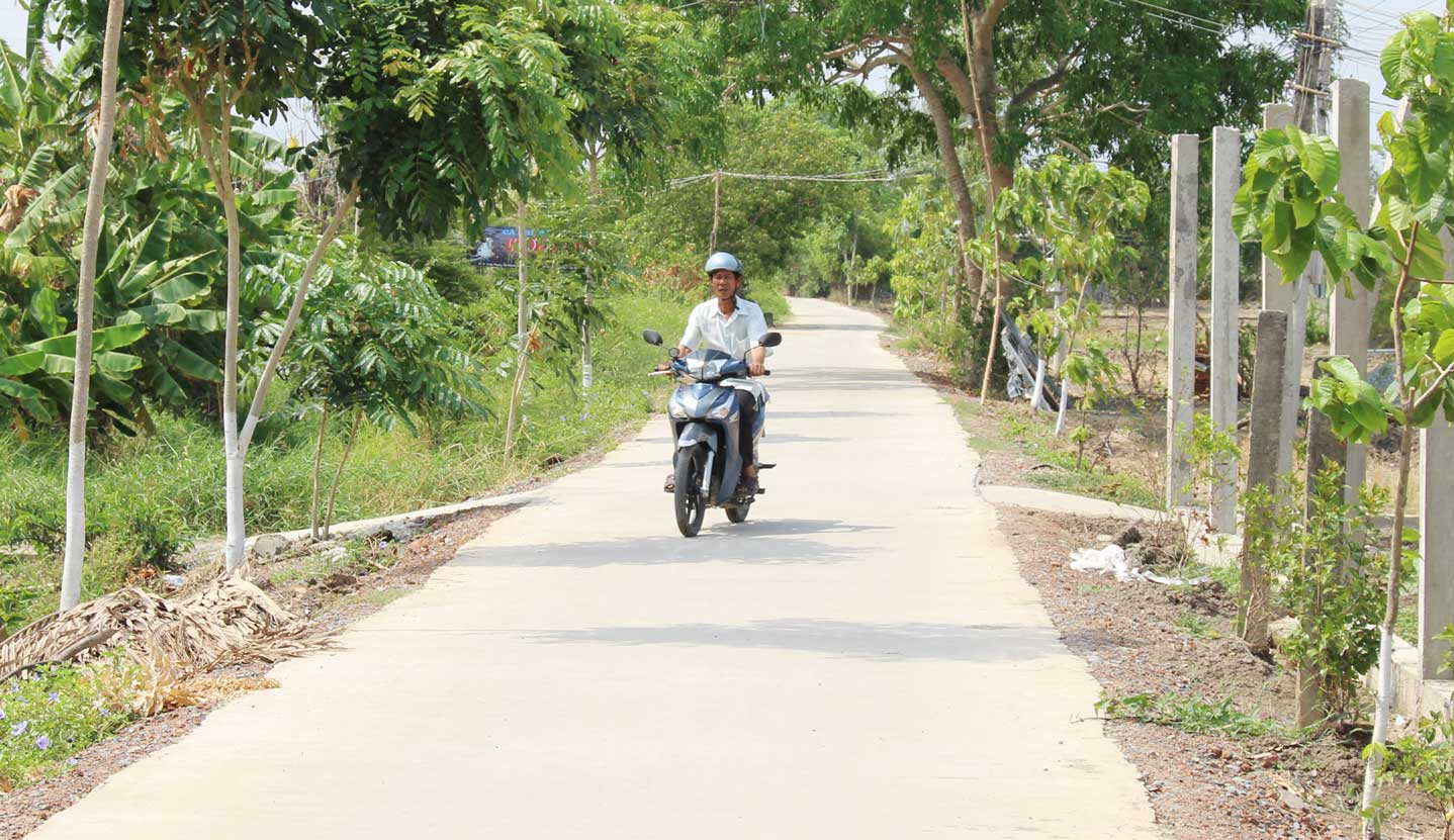 Hầu hết tuyến đường giao thông nông thôn trên địa bàn xã được bêtông hóa khang trang