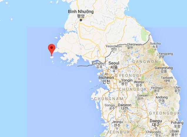 Vị trí đảo Baengnyeong . (Nguồn: Google Maps)