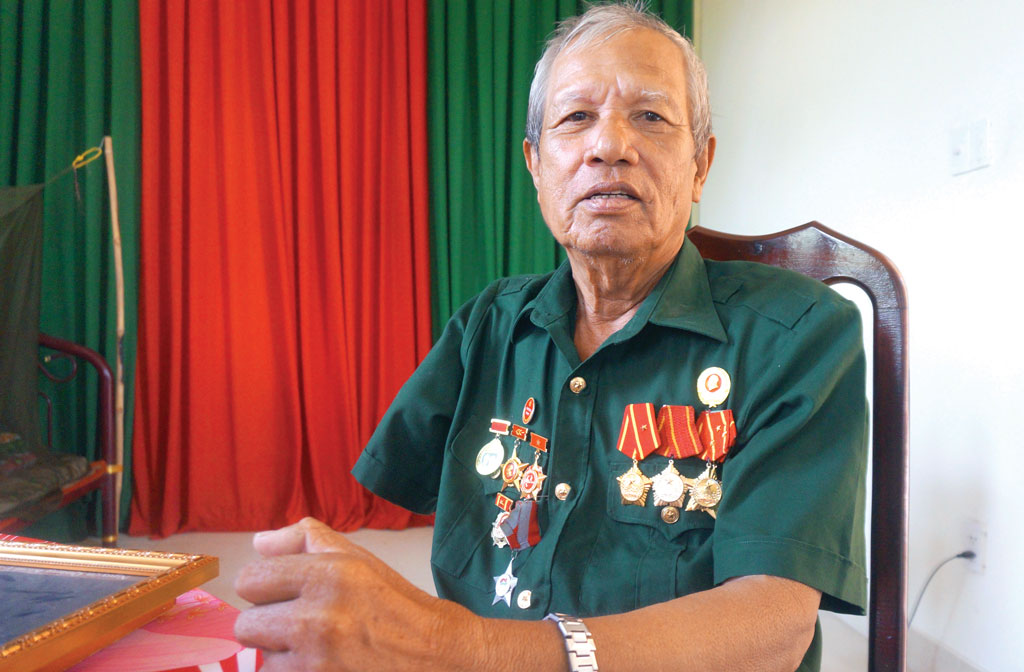 Ông Nguyễn Văn Kiểm là người từng tham gia chiến đấu tại khu vực cầu Kinh năm 1967