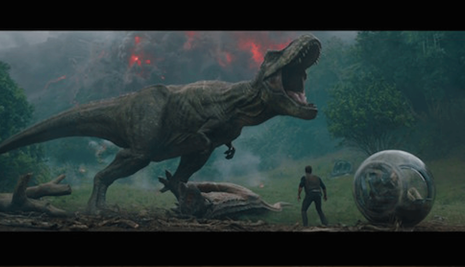 Một phân cảnh trong phim Thế giới khủng long: Vương quốc sụp đổ. Ảnh Poster phim