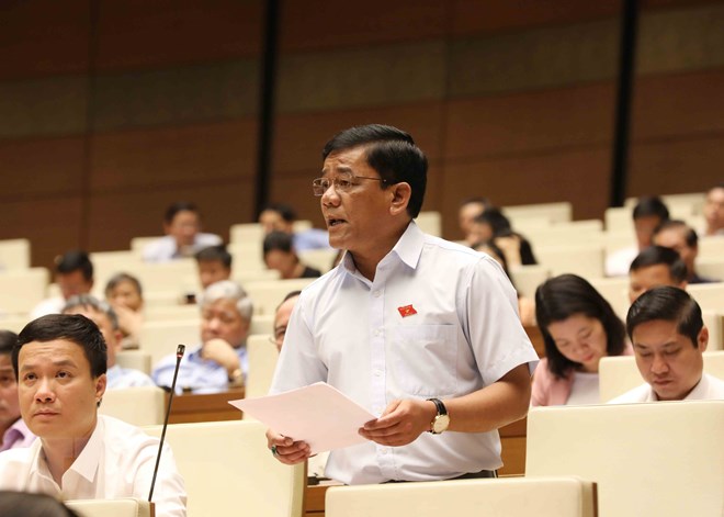 Đại biểu Quốc hội tỉnh Lâm Đồng K'Nhiễu phát biểu. (Ảnh: Phương Hoa/TTXVN)
