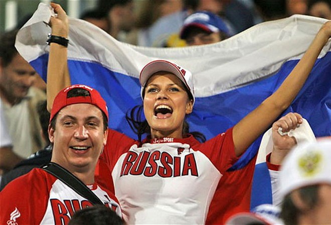Các cổ động viên Nga. (Nguồn: Getty Images)