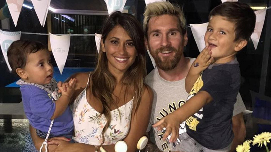 Gia đình đáng yêu của Messi - Ảnh: Twitter