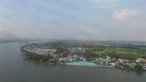 Sông Vàm Nao (An Giang), nơi xảy ra vụ sạt lở kinh hoàng tháng 4/2017. Ảnh: Song Anh