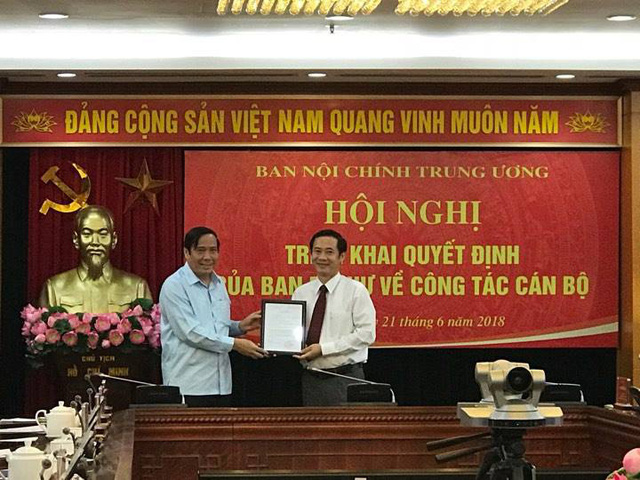 Ông Nguyễn Thái Học làm Phó trưởng Ban nội chính Trung ương