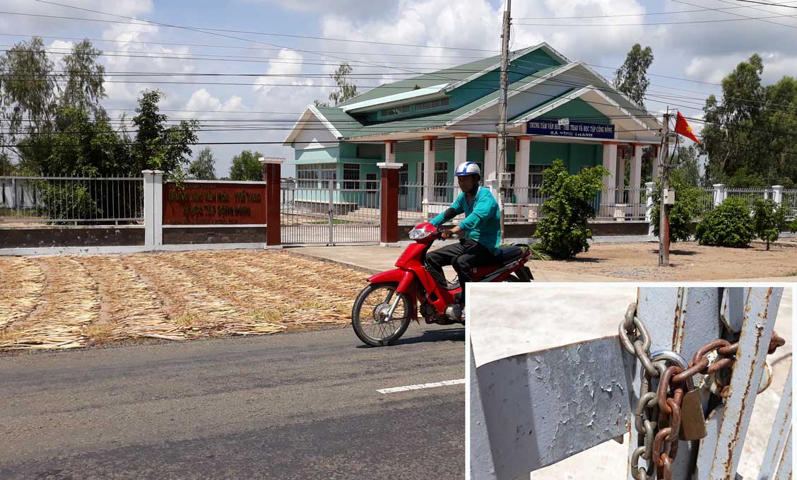 Nhà văn hóa ấp rất cần thiết cho việc hội họp, đặc biệt là hòa giải tại địa phương. Hầu như các  trung tâm văn hóa - thể thao và học tập cộng đồng cấp xã, nhà văn hóa ấp chỉ phát huy cao nhất được khoảng 2/3 công năng. Vẫn còn trung tâm đóng cửa im ỉm và nhà văn hóa ấp xuống cấp, ọp ẹp (Trong ảnh: Trung tâm Văn hóa - Thể thao và Học tập cộng đồng xã Vĩnh Thạnh, huyện Tân Hưng thường khóa kín cửa rào)