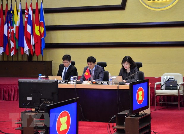 Đại diện Việt Nam tại ASEAN đồng chủ trì cuộc họp. (Ảnh: Phái đoàn Việt Nam tại ASEAN cung cấp)
