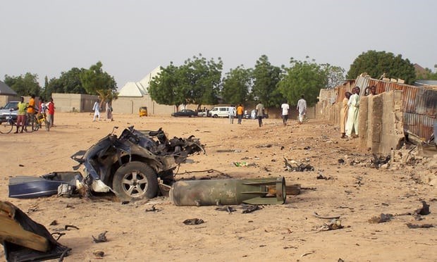 Hiện trường một vụ đánh bom ở Nigeria. (Nguồn: TTXVN)