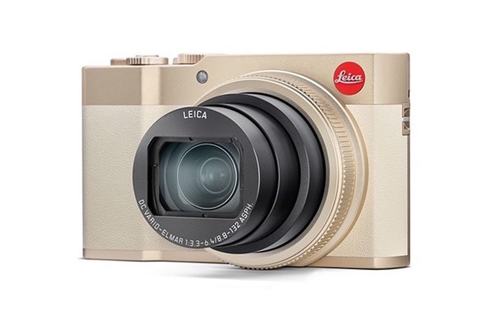 Leica C-Lux có zoom 15 MP mang dáng vẻ gọn gàng đặc trưng của dòng máy ảnh compact vốn có phần grip mỏng.