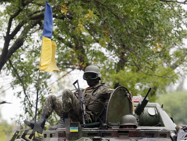 Xe tăng quân đội Ukraine. (Nguồn: AFP/TTXVN)