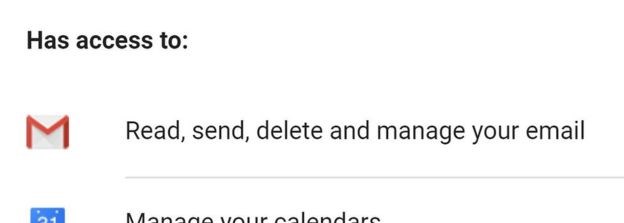 Thư Gmail của bạn có thể đang bị người bên ngoài đọc được Người dùng cần đọc kỹ các yêu cầu của dịch vụ hay ứng dụng bên thứ ba đòi truy cập vào tài khoản thư điện tử trước khi bấm nút đồng ý